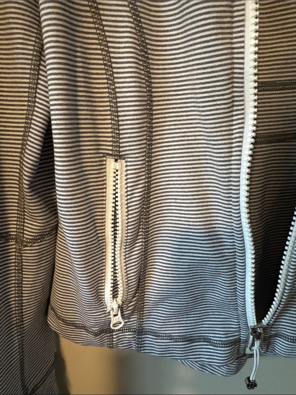 Lululemon Define Jacket Tonka Stripe Heathered Slate White - Picture 5 of 10